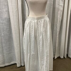 Vintage White Eyelet Detail Skirt